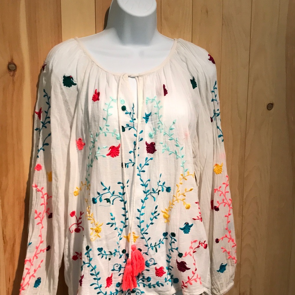 Embroidered peasant blouse. Size medium